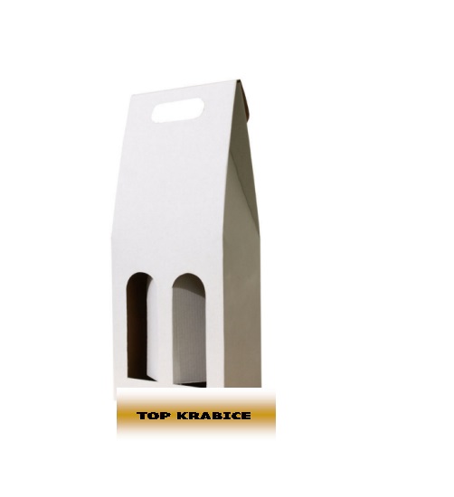 Darčekový obal na víno na 2 fľaše (biela)