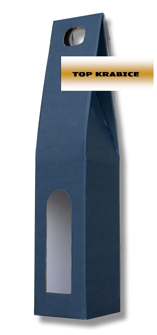 Darčekový obal na víno na 1 fľašu (modrá)