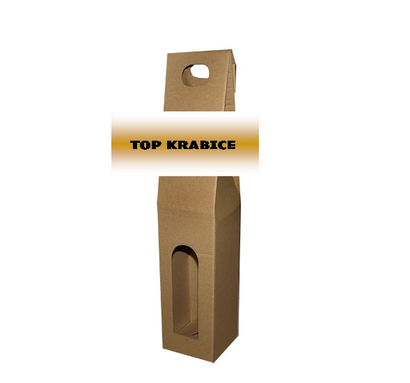 Darčekový obal na víno na 1 fľašu (hnedá)