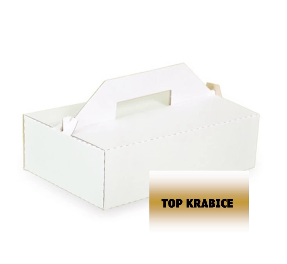 Krabica na zákusky a torty,  270x180x80mm  (T13) Biela 