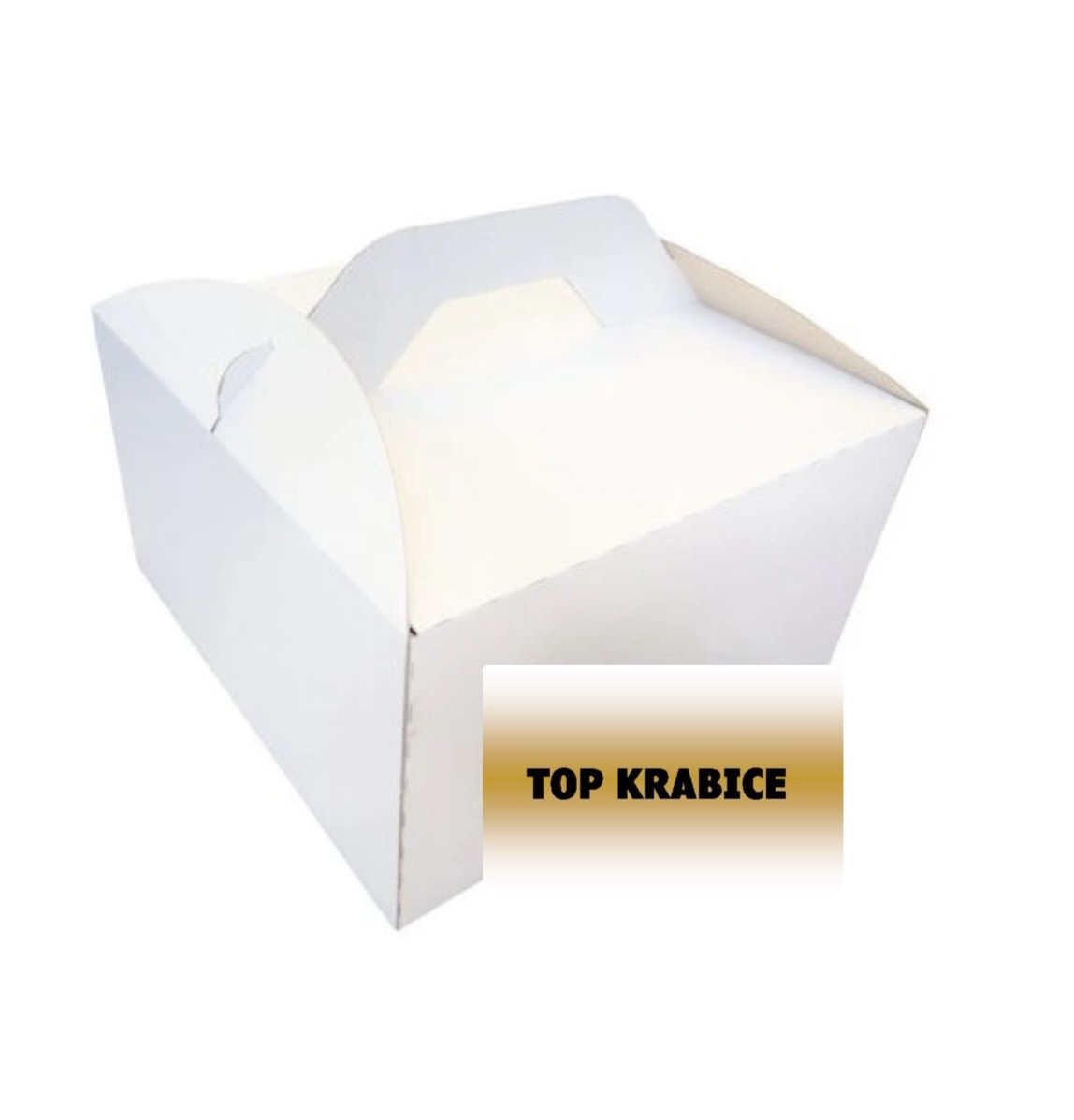 Krabica na torty a zákusky, 300x300x150mm Biela (T12)